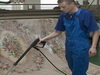 Carpet cleaning with water