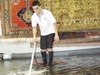 Carpet cleaning with water