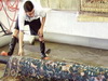 Carpet cleaning with water