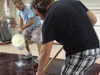 Carpet cleaning with water