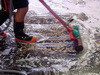 Carpet cleaning with water