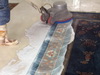 Machine deep cleaning carpets