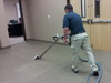 Work in carpet cleaning service